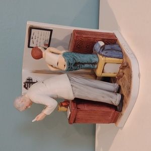 Vintage Norman Rockwell At The Doctor's Office Figurine